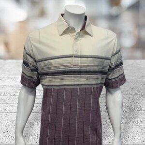 Vintage Palmland Club Men’s Short Sleeve Knit Retro 80-90s Golf Polo Shirt Large